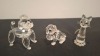 3 X PIECE SWAROVSKI GLASS FIGURINES LOT CONTAINING 1 X ST BERNARD PUPPY - RRP &pound;90 , 1 X POODLE CLEAR TAIL - RRP &pound;90 , 1 X REPLICA CAT - RRP &pound;25 , COLLECTOR'S ITEMS - TOTAL RRP &pound;205 - (NOTE COMES FROM PRIVATE COLLECTOR / VIEWING IS ADVISED) - 2