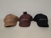 60 X BRAND NEW MENNACE LOGO BASEBALL CAPS IN VARIOUS COLOURS BLUE , BROWN , BLACK AND MAUVE AND MAUVE IN TWO TRAYS - 2