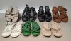 40 X PAIRS OF BRAND NEW MIXED MISSGUIDED FOOTWEAR LOT TO INCLUDE TWISTED TOE POST FLAT SANDALS - FAUX LEATHER KNOTTED FLAT SANDALS - PADDED TIE UP SANDALS - CHUNKY STRAP SLIDERS ETC ALL IN VARIOUS SIZES IN 1 TRAY