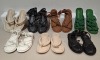 40 X PAIRS OF BRAND NEW MIXED MISSGUIDED FOOTWEAR LOT TO INCLUDE TWISTED TOE POST FLAT SANDALS - FAUX LEATHER KNOTTED FLAT SANDALS - PADDED TIE UP SANDALS - CHUNKY STRAP SLIDERS ETC ALL IN VARIOUS SIZES IN 1 TRAY