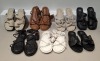 40 X PAIRS OF BRAND NEW MIXED MISSGUIDED FOOTWEAR LOT TO INCLUDE TWISTED TOE POST FLAT SANDALS - FAUX LEATHER KNOTTED FLAT SANDALS - PADDED TIE UP SANDALS - CHUNKY STRAP SLIDERS ETC ALL IN VARIOUS SIZES IN 1 TRAY