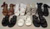 40 X PAIRS OF BRAND NEW MIXED MISSGUIDED FOOTWEAR LOT TO INCLUDE TWISTED TOE POST FLAT SANDALS - FAUX LEATHER KNOTTED FLAT SANDALS - PADDED TIE UP SANDALS - CHUNKY STRAP SLIDERS ETC ALL IN VARIOUS SIZES IN 1 TRAY