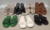 40 X PAIRS OF BRAND NEW MIXED MISSGUIDED FOOTWEAR LOT TO INCLUDE TWISTED TOE POST FLAT SANDALS - FAUX LEATHER KNOTTED FLAT SANDALS - PADDED TIE UP SANDALS - CHUNKY STRAP SLIDERS ETC ALL IN VARIOUS SIZES IN 1 TRAY