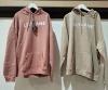 20 X BRAND NEW LILYLANE LONDON HOODIES CONTAINING, 15 X IN PINK IN SIZES S, M, L, 5 X IN STONE IN SIZES, S, M, L,