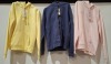 20 X BRAND NEW DUCK AND COVER HOODIES IN VARIOUS COLOURS, YELLOW, LIGHT PINK, BLUE AND STONE IN VARIOUS SIZES S, L, XL, 2XL