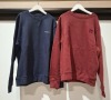 22 X BRAND NEW CROSSHATCH JUMPERS 9 X IN BURGUNDY, 6 X IN RED, 5 X IN OLIVE AND 2 IN NAVY BLUE IN VARIOUS SIZES S, M, L, XL, 2XL