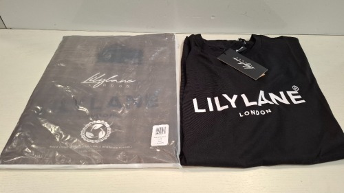 40 X BRAND NEW LILYLANE LONDON T-SHIRTS IN WHITE AND BLACK IN SIZES, S, M, L (IN 2 TRAYS - TRAYS NOT INCLUDED)