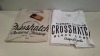 40 X BRAND NEW CROSSHATCH T-SHIRTS IN CREAM, WHITE, BLUE, NAVY BLUE AND GREY IN SIZES M, XL, 2XL (IN 2 TRAYS - TRAYS NOT INCLUDED)
