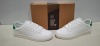 15 X BRAND NEW DUCK AND COVER CLASPAR MENS TRAINERS IN VARIOUS COLOURS WHITE / GREEN , BLACK , STONE , WHITE IN SIZES UK 8 AND UK 9 - RRP EACH &pound;25 - TOTAL RRP FOR LOT &pound;375