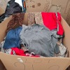 400+ BRAND NEW MIXED CLOTHING LOT CONTAINING ROCK AND ROLL TANK TOP IN BLUE SIZE SMALL, UNBRANDED LADIES JEANS IN BLACK AND BROWN SIZE UK 8 , GEORGE HOODIE IN RED IN SIZE LARGE, UNBRANDED LADIES JEANS IN BROWN AND BLACK IN SIZE UK6 ETC IN A FULL PALLET 