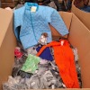 400+ PLUS BRAND NEW MIXED CLOTHING LOT CONTAINING CABA LONG DRESS IN ORANGE IN SIZE SMALL, BLUE HILLS LADIES SHORT DRESS IN BLUE SIZE SMALL/MEDIUM, BRONTE LADIES COAT IN BLUE IN SIZE MEDIUM, BEANIE HAT IN SILVER ETC IN ONE PALLET BOX