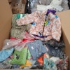 400+ BRAND NEW MIXED LOT OF CLOTHING CONTAINING CODE BLEU LADIES WHITE JEANS IN SIZE 12, CUPPENOSE LADIES DRESS IN RED IN SIZE SMALL, JUBYLEE LADIES SHORT DRESS IN GREEN SIZE MEDIUM, THREADBARE LADIES LONG MULTI COLOURED IN SIZE 10 ETC IN A FULL PALLET B