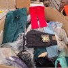 400+ BRAND NEW MIXED CLOTHING CONTAINING CRIMANAL DAMAGE PANTS IN PURPLE AND BLACK IN SIZE 24, ISHU PANTS IN GREEN/GREY IN SIZE LARGE, CRIMANAL DAMAGE JEANS IN RED SIZE 30, CRIMANAL DAMAGE DENIM JEANS IN BLUE SIZE 30 ETC IN ONE PALLET BOX