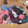 400+ BRAND NEW MIXED CLOTHING CONTAINING INDIGO COLLECTION PANTS IN BLUE SIZE UK20, LIZ CIAIZORNE BLACK AND WHITE JUMPER IN SIZE 3XL, M&S CORD PANTS IN PURPLE SIZE 14, M&S SUPER SKINNY PINK JEANS IN SIZE UK6 ETC IN ONE PALLET BOX
