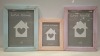 200 + WOODEN PHOTO FRAMES IN SIZES A4 AND 6 X 4 INCH IN VARIOUS COLOURS PINK , GREEN , IVORY , YELLOW ETC ON A FULL PALLET (NOTE AGED PRODUCT - BOXES HAVE MUSTY ODOUR - SEE IMAGE FOR REPRESENTATIVE SAMPLE )