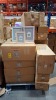 200 + WOODEN PHOTO FRAMES IN SIZES A4 AND 6 X 4 INCH IN VARIOUS COLOURS PINK , GREEN , IVORY , YELLOW ETC ON A FULL PALLET (NOTE AGED PRODUCT - BOXES HAVE MUSTY ODOUR - SEE IMAGE FOR REPRESENTATIVE SAMPLE ) - 2