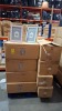 200 + WOODEN PHOTO FRAMES IN SIZE A4 AND 8 X 6 INCH IN VARIOUS COLOURS BLUE , PURPLE , IVORY , YELLOW ECT ON A FULL PALLET (NOTE AGED PRODUCT - BOXES HAVE MUSTY ODOUR - SEE IMAGE FOR REPRESENTATIVE SAMPLE ) - 2