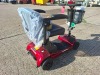 FREERIDER THE ASCOT MOBILITY SCOOTER IN RED / BLACK WITH BATTERY & CHARGER 10 MILE RANGE - MAX SPEED 4/6 MPH RRP &pound; 1,950 CONDITION - GOOD (TESTED WORKING & SEE ALL IMAGES FOR CONDITION ) - 4