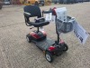 GENIUS AS TRAVELLER MOBILITY SCOOTER IN RED / BLACK WITH BATTERY & CHARGER 12 MILE RANGE - MAX SPEED 4/6 MPH RRP &pound; 1,695 CONDITION - GOOD (TESTED WORKING & SEE ALL IMAGES FOR CONDITION )
