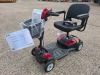GENIUS AS TRAVELLER MOBILITY SCOOTER IN RED / BLACK WITH BATTERY & CHARGER 12 MILE RANGE - MAX SPEED 4/6 MPH RRP &pound; 1,695 CONDITION - GOOD (TESTED WORKING & SEE ALL IMAGES FOR CONDITION ) - 2