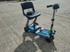 FREERIDER LUGGIE ELITE FOLDING MOBILITY SCOOTER IN BLUE WITH CHARGER - TESTED WORKING WITH CHARGE REMAINING IN BATTERY CONDITION GOOD ( SEE ALL IMAGES FOR CONDITION )