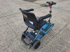 FREERIDER LUGGIE ELITE FOLDING MOBILITY SCOOTER IN BLUE WITH CHARGER - TESTED WORKING WITH CHARGE REMAINING IN BATTERY CONDITION GOOD ( SEE ALL IMAGES FOR CONDITION ) - 4