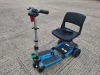 FREERIDER LUGGIE ELITE FOLDING MOBILITY SCOOTER IN BLUE WITH CHARGER - TESTED WORKING WITH CHARGE REMAINING IN BATTERY CONDITION GOOD ( SEE ALL IMAGES FOR CONDITION ) - 2