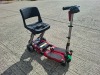 FREERIDER LUGGIE ELITE FOLDING MOBILITY SCOOTER IN RED WITH CHARGER - TESTED WORKING WITH CHARGE REMAINING IN BATTERY CONDITION GOOD ( SEE ALL IMAGES FOR CONDITION )