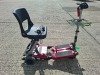 FREERIDER LUGGIE ELITE FOLDING MOBILITY SCOOTER IN RED WITH CHARGER - TESTED WORKING WITH CHARGE REMAINING IN BATTERY CONDITION GOOD ( SEE ALL IMAGES FOR CONDITION ) - 5