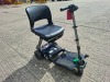 LUGGIE FOLDING MOBILITY SCOOTER IN BLACK NO CHARGER - TESTED WORKING WITH CHARGE REMAINING IN BATTERY CONDITION GOOD ( SEE ALL IMAGES FOR CONDITION )