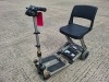 LUGGIE FOLDING MOBILITY SCOOTER IN GREY TAUPE NO CHARGER - TESTED WORKING WITH CHARGE REMAINING IN BATTERY CONDITION GOOD ( SEE ALL IMAGES FOR CONDITION ) - 2