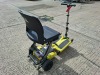 FREERIDER LUGGIE SUPER DELUXE FOLDING MOBILITY SCOOTER IN YELLOW IRIS WITH CHARGER - TESTED WORKING WITH CHARGE REMAINING IN BATTERY CONDITION GOOD ( SEE ALL IMAGES FOR CONDITION ) - 4