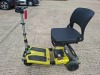 FREERIDER LUGGIE SUPER DELUXE FOLDING MOBILITY SCOOTER IN YELLOW IRIS WITH CHARGER - TESTED WORKING WITH CHARGE REMAINING IN BATTERY CONDITION GOOD ( SEE ALL IMAGES FOR CONDITION ) - 6