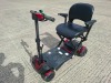 AUTO - FOLD 4 WHEEL ELECTRIC SCOOTER IN BLACK / RED NO CHARGER - TESTED WORKING WITH CHARGE REMAINING IN BATTERY CONDITION GOOD ( SEE ALL IMAGES FOR CONDITION ) - 2