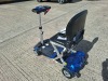 AUTO - FOLD 4 WHEEL ELECTRIC SCOOTER IN BLACK / BLUE WITH CHARGER - TESTED WORKING WITH CHARGE REMAINING IN BATTERY CONDITION GOOD ( SEE ALL IMAGES FOR CONDITION ) - 3
