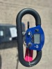 AUTO - FOLD 4 WHEEL ELECTRIC SCOOTER IN BLACK / BLUE WITH CHARGER - TESTED WORKING WITH CHARGE REMAINING IN BATTERY CONDITION GOOD ( SEE ALL IMAGES FOR CONDITION ) - 8