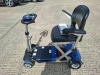 AUTO - FOLD 4 WHEEL ELECTRIC SCOOTER IN BLACK / BLUE WITH CHARGER - TESTED WORKING WITH CHARGE REMAINING IN BATTERY CONDITION GOOD ( SEE ALL IMAGES FOR CONDITION ) - 6