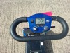 AUTO - FOLD 4 WHEEL ELECTRIC SCOOTER IN BLACK / BLUE WITH CHARGER - TESTED WORKING WITH CHARGE REMAINING IN BATTERY CONDITION GOOD ( SEE ALL IMAGES FOR CONDITION ) - 7