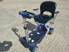 AUTO - FOLD 4 WHEEL ELECTRIC SCOOTER IN BLACK / BLUE WITH CHARGER - TESTED WORKING WITH CHARGE REMAINING IN BATTERY CONDITION GOOD ( SEE ALL IMAGES FOR CONDITION ) - 2