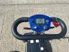 AUTO - FOLD 4 WHEEL ELECTRIC SCOOTER IN BLACK / BLUE WITH CHARGER - TESTED WORKING WITH CHARGE REMAINING IN BATTERY CONDITION GOOD ( SEE ALL IMAGES FOR CONDITION ) - 7