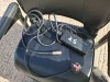 FOLDING 4 WHEEL ELECTRIC SCOOTER IN BLACK / BLUE WITH CHARGER - TESTED WORKING WITH CHARGE REMAINING IN BATTERY CONDITION FAIR ( SEE ALL IMAGES FOR CONDITION ) - 8