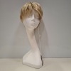 1 X BRAND NEW BLONDE WITH BRUNETTE ROOTS COLOURED SHORT & STRAIGHT HAIRED WIG - RRP &pound;450.00 (CODE 4, ITEM 251)
