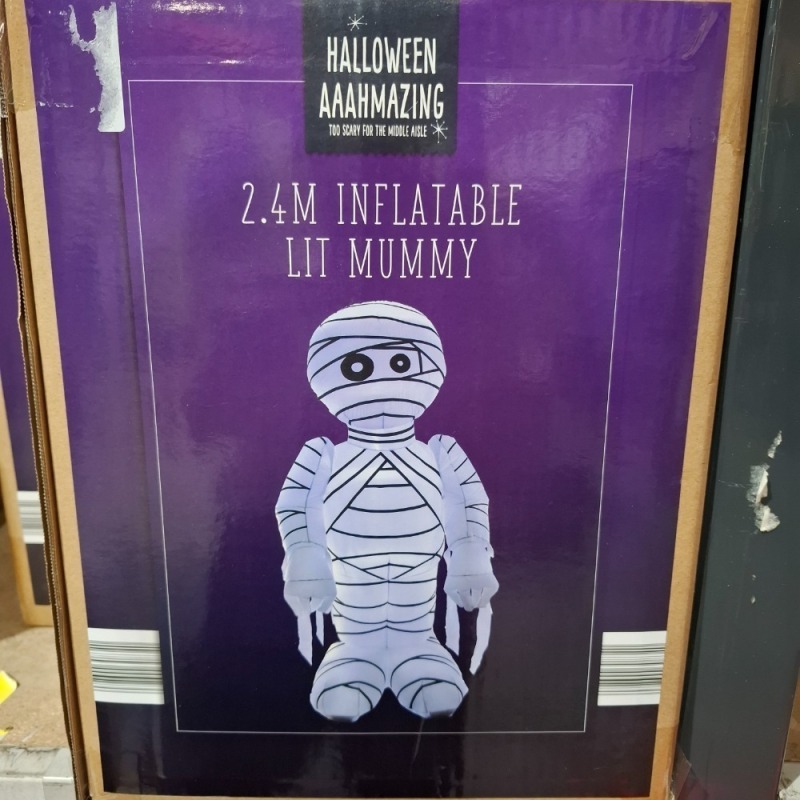 1 X BRAND NEW BOXED PREMIER 2.4M LIT INFLATABLE GIANT MUMMY - INDOOR AND OUTDOOR USEAGE