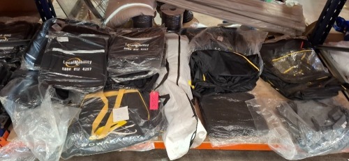 20 X MIXED LOT CONTAINING VARIOUS MOBILE SCOOTER COVERS , LUGGIE BACK PACKS IN BLACK , GAZEBO 2M X 2M ETC OVER A FULL BAY