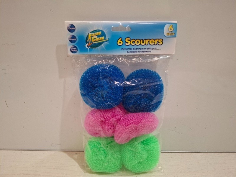 144 X BRAND NEW PACKS OF 6 FAZEE 2 CLEAN SCOURERS IN TWO BOXES