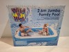8 X BRAND NEW WILD AND WET 2.6 JUMBO FAMILY POOL IN SIZE 103 X 67 X 19 INCH IN TWO BOXES