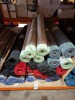 30 X BRAND NEW RUGS IN VARIOUS COLOURS BLACK/WHITE , BLUE/WHITE , RED , ETC IN SIZE 100 X 150 CM