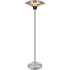 1 X BRAND NEW ELECTRIQ OUTDOOR FREE STANDING TALL ELECTRIC PATIO HEATER IN SILVER IN ONE BOX
