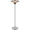 1 X BRAND NEW ELECTRIQ OUTDOOR FREE STANDING TALL ELECTRIC PATIO HEATER IN SILVER IN ONE BOX