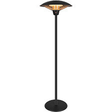 1 X BRAND NEW ELECTRIQ OUTDOOR FREE STANDING TALL ELECTRIC PATIO HEATER IN BLACK IN ONE BOX